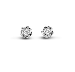 Silver Mini CZ Earrings
