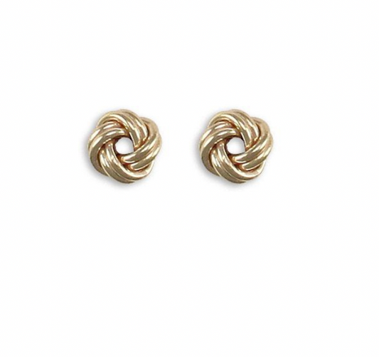 Gold Double Knot Earrings