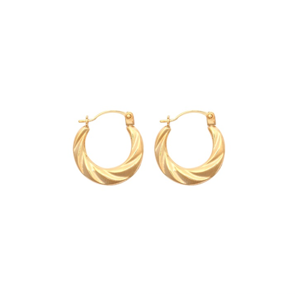 Gold Twist Mini Hoop Earrings